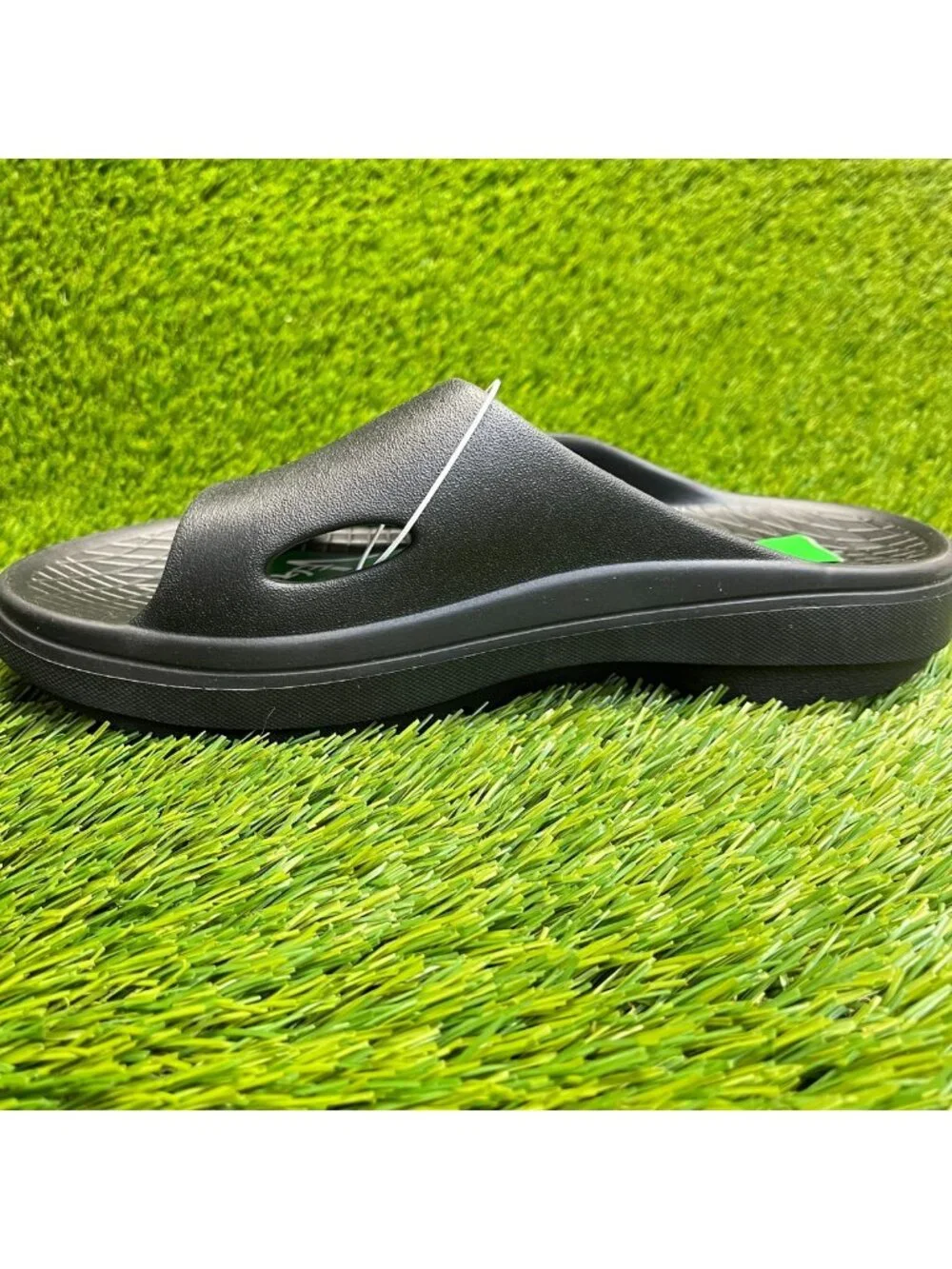 Skechers Relay Re-Bounce Mens Size 7 Black Beach Walking Outdoor Slide Sandals